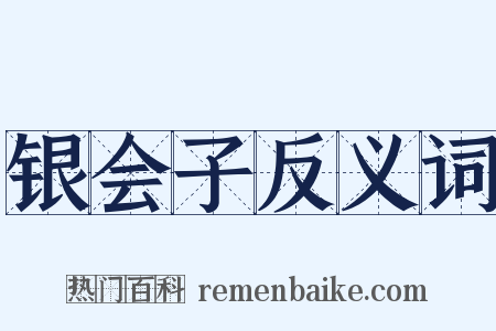 银会子反义词是什么意思的图片
